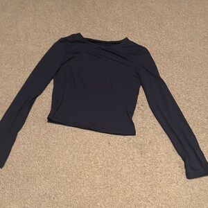 Elegant Navy Long Sleeve Top